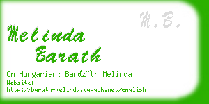 melinda barath business card